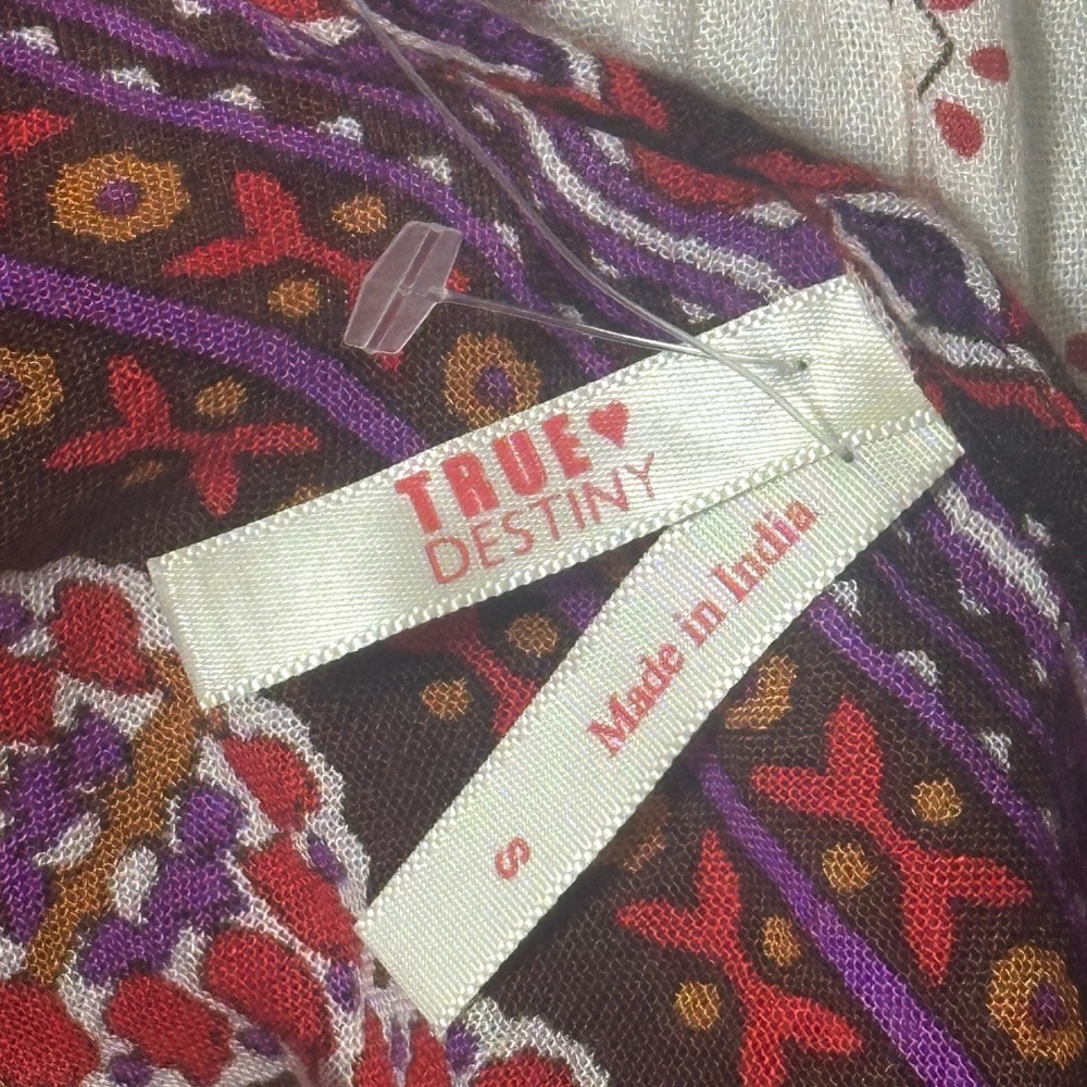 True Destiny Boutique Vintage Indian Bohemian Gauze Maxi Dress NWOT - Picture 9 of 10